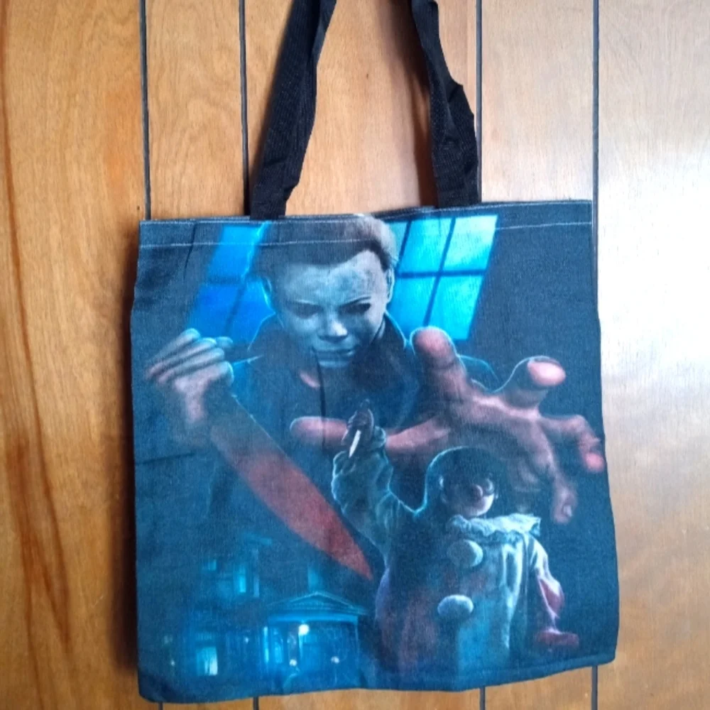 Michael Myers shopping tote bag